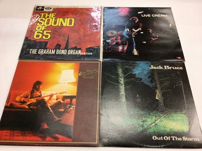 Lot 2241 - Twelve Cream and related LP's. Includes first pressing of "Sound of 65" by Graham Bond Organisation that grades as Good. other vinyl in this set between Good and Ex.