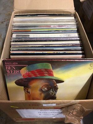 Lot 2289 - Jazz LP records (approx 100) including Miles Davis, Stan Getz, Ray Charles, Lionel Hampton, Earl Hines, Courtney Pine, Ben Webster and Sonny Rollins. Condition vary.