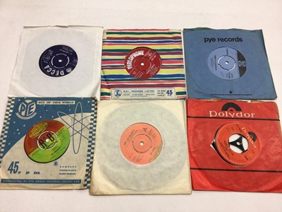 Lot 2293 - Box of approx 250 single records including Bo Diddley, Dion and the Belmonts, Dakotas, Lee Dorsey, Doors, Donovan, Drifters, Fats Domino, Cream, Dave Davies, Deep Purple, Dennison's, The Crickets a...