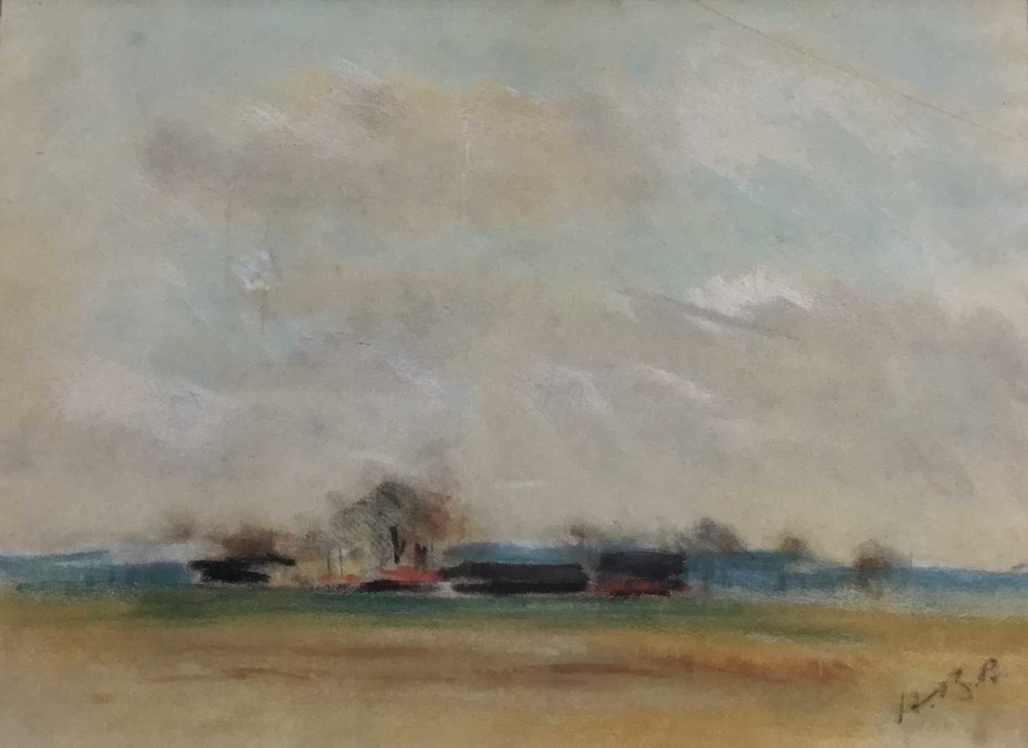 Lot 155 - Hercules Brabazon Brabazon (1821-1906) chalk, landscape, signed, glazed frame