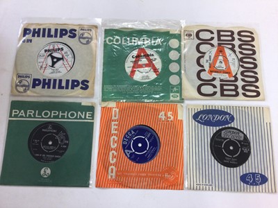 Lot 2310 - Single records, The Action, R5354, The Attraction, DB7936 (demo), Almond Lettuce, BF1764 (demo), Avant-Garde, CBS3704 (demo), and a selection of singles from 1960's. most Ex.