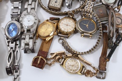 Lot 172 - Large collection of ladies wristwatches to include Tissot, Rotary and others (1 box)