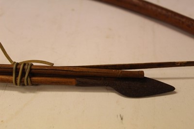Lot 2731 - Antique pygmy bow and small arrows