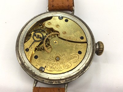 Lot 181 - First World War Officer's silver Waltham trench wristwatch