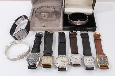 Lot 186 - Vintage Timex wristwatch, Centrum wristwatch, ADEC alarm chronograph wristwatch and other vintage wristwatches (10)