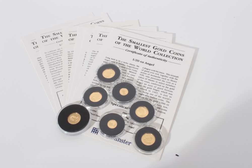 Lot 430 - World - Westminster 'The Smallest Gold Coins in the World' to include examples from Gibraltar