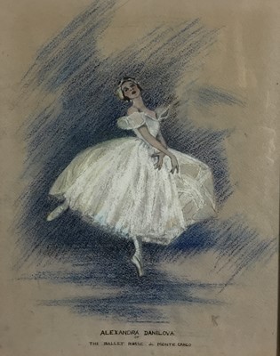 Lot 280 - Kathleen Ramsden, two 1930s pastels - Ballet Russe de Monte Carlo dancers, one signed (2)