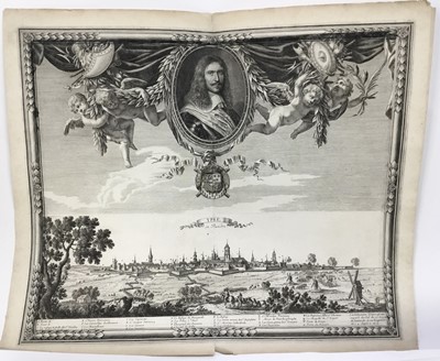 Lot 45 - Sebastien Pontault de Beaulieu (1612-1674) etching- 17th century plan of Ypres unframed