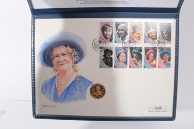 Lot 454 - Guernsey - Gold proof coin first day cover 'The Queen Mother' £50 1998 (N.B. 24ct gold) (1 coin)