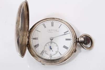Lot 222 - Victorian silver full hunter pocket watch