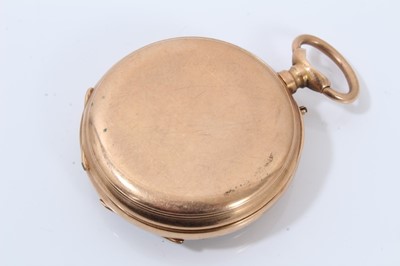 Lot 223 - Late 19th French 18ct gold pocket watch