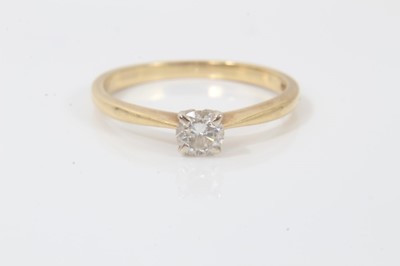 Lot 242 - 18ct gold diamond single stone ring with a brilliant cut diamond estimated to weigh approximately 0.34cts
