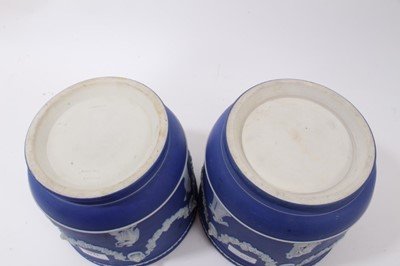 Lot 1240 - 19th century Wedgwood Jasperware Jardinère, together with another similar (2)