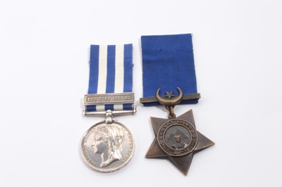 Lot 947 - Victorian medal pair comprising Egypt medal 1882 - 89 with The Nile 1884 - 85 clasp named to 1036 PTE. N. Harland. 2/Essex R. and Khedive's Star 1884 - 6 (2 medals)  
N.B. together with...