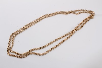 Lot 261 - 9ct gold belcher link chain