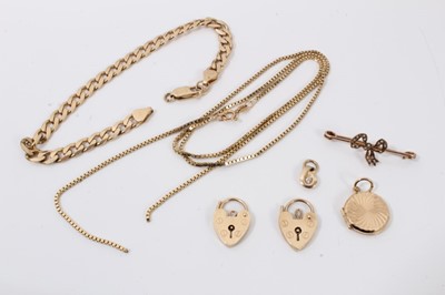 Lot 265 - Group 9ct gold jewellery
