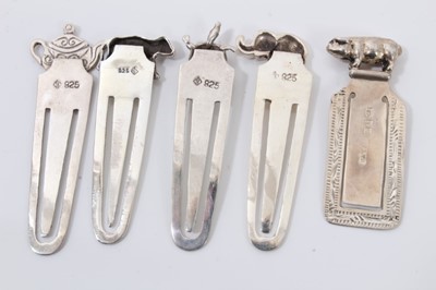Lot 281 - Ten silver small novelty bookmarks