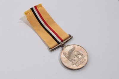 Lot 965 - Elizabeth II Iraq medal named to 30049458 PTE. B. J. Gunn. R. Anglian