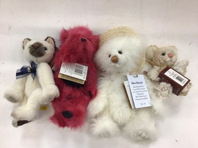 Lot 1755 - Charlie Bears Pick, Miss Marple, Glamour Puss and Doc.  All with tags.