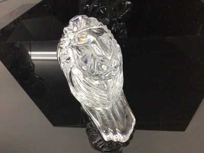 Lot 102 - Waterford crystal model of a lion, 17.5cm long