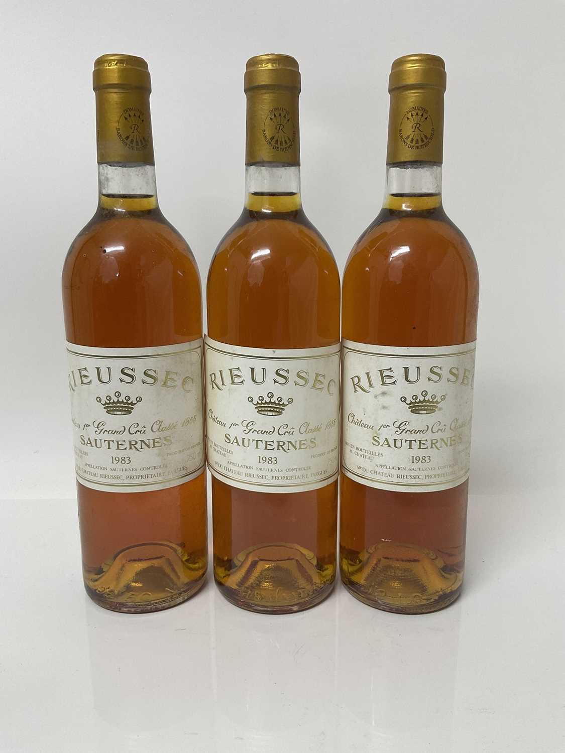 Lot 9 - Sauternes - three bottles, Chateau Rieussec 1983