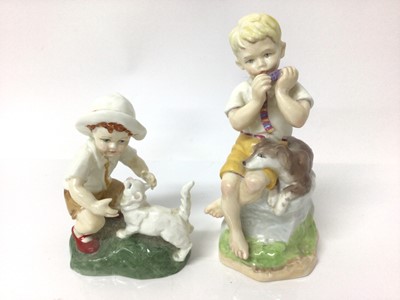 Lot 256 - Two Royal Worcester porcelain figures, modelled by F.G. Doughty, including 'Snowy' and 'June'