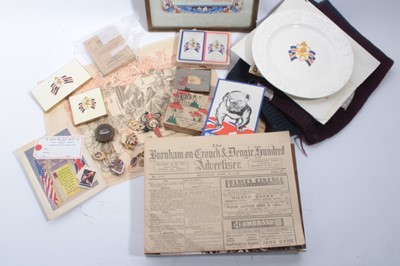 Lot 985 - Collection of Second World War 'British Relief Society and Bundles for Britain' items to include compacts, bookmark, pennant, cigarette case and various other items together with a British Legion f...
