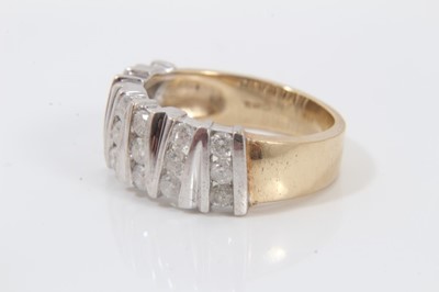 Lot 296 - 9ct gold diamond set dress ring