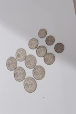 Lot 491 - G.B. - Mixed silver Maundy coin oddments to include George VI