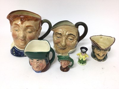 Lot 150 - Five Royal Doulton character mugs of typical form, together with another Toby jug expample (6)