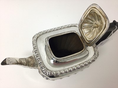 Lot 197 - Georgian-style silver three piece tea set