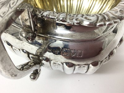 Lot 197 - Georgian-style silver three piece tea set