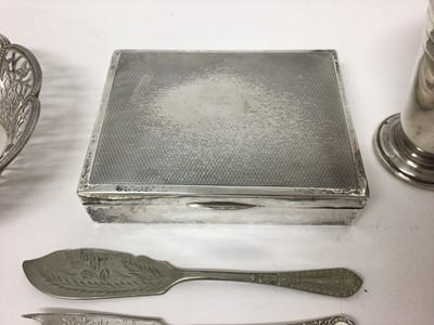 Lot 207 - Silver Amarda dish, silver mustard and sundry silver items