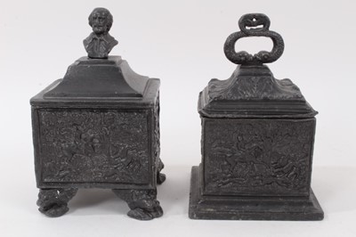 Lot 836 - Two 19th century lead tobacco boxes