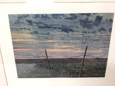 Lot 27 - Duncan McCandless (American, b.1941) watercolour - New Mexico Landscape, 13cm x 18cm, in glazed frame, 29cm x 34cm overall