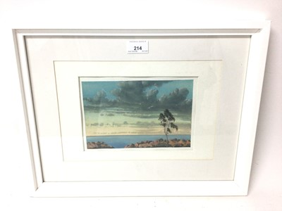 Lot 214 - Duncan McCandless (American, b.1941) watercolour - American West Coast, 14cm x 21cm, in glazed frame, 34cm x 44cm overall