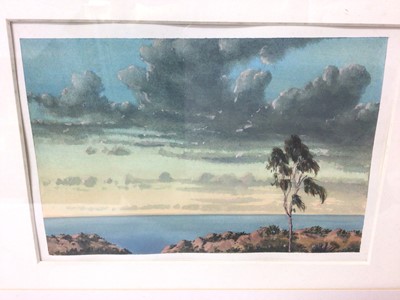Lot 214 - Duncan McCandless (American, b.1941) watercolour - American West Coast, 14cm x 21cm, in glazed frame, 34cm x 44cm overall