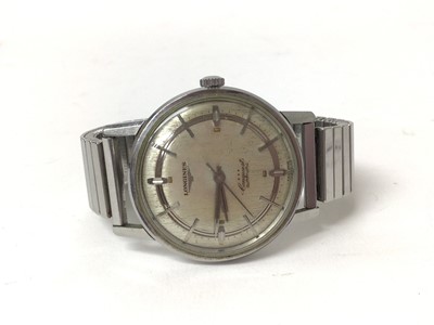 Lot 217 - 1960s Gentleman’s Longines Conquest automatic steel wrist watch, boxed with original papers