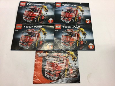 Lot 1760 - Lego Technic 8258 Crane Truck with motorised crane arm and outriggers plus instructions, boxed