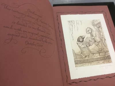Lot 1664 - Book- Folio Society, Kenneth Grahame, The Wind in the Willows, Centenary Edition, illustrated by Charles van Sandwyk, limited edition numbered 789 of 1000, with copperplate etching signed by the ar...