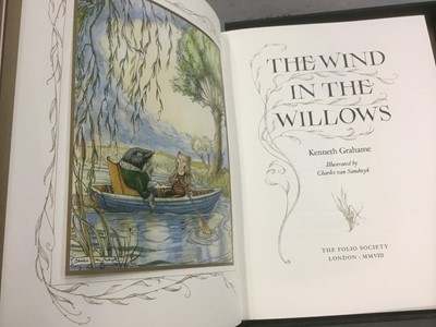 Lot 1664 - Book- Folio Society, Kenneth Grahame, The Wind in the Willows, Centenary Edition, illustrated by Charles van Sandwyk, limited edition numbered 789 of 1000, with copperplate etching signed by the ar...