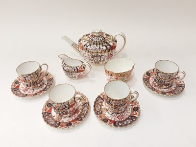 Lot 1273 - Copeland Imari teapot pot, together with matching milk jug, sugar bowl and four cups and saucers