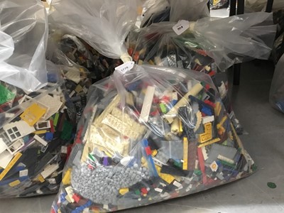 Lot 1771 - One bag of assorted Lego Ship and Boat accessories a bag of Lego Technic bricks and accessories, plus one bag of mixed Lego bricks and accessories, weighing approx. 15 Kg in total
