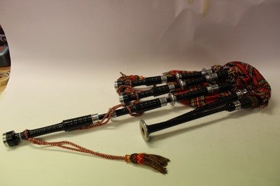 Lot 2616 - Set of bagpipes (need new reeds)