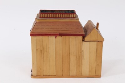 Lot 869 - Unusual 19th century straw-work model of a house