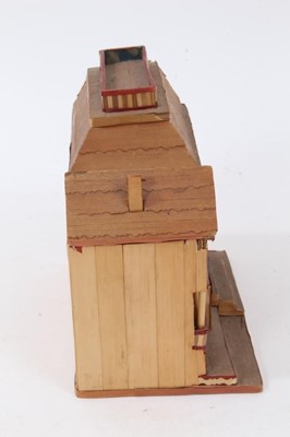 Lot 869 - Unusual 19th century straw-work model of a house