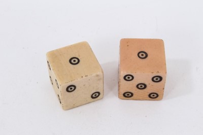 Lot 889 - Pair of marine ivory dice