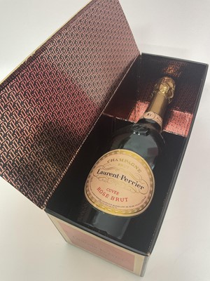 Lot 46 - Two bottle s of champagne to include Laurent-Perrier Cuvée Rosé Brut in box, and Lanson Brut Rosé Champagne in box