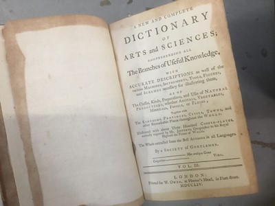 Lot 1696 - A New and Complete Dictionary of Arts and Science, printed for W. Owen, London 1754