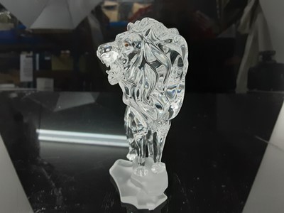 Lot 1251 - Swarovski crystal model - Lion standing on a rock